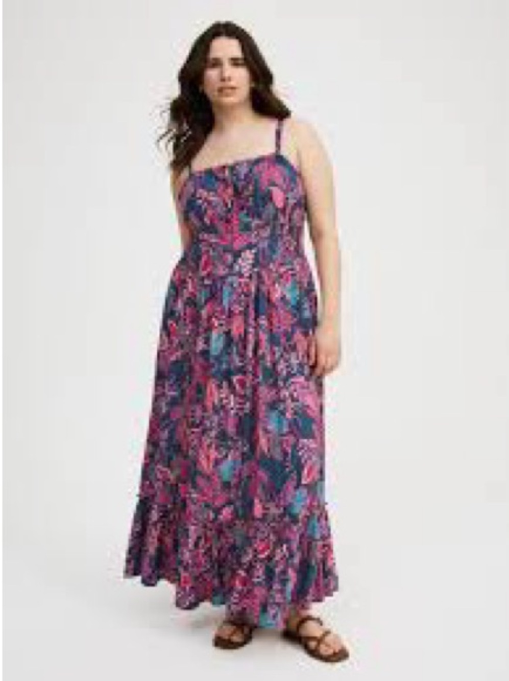 torrid Pink and Blue Floral Maxi Dress